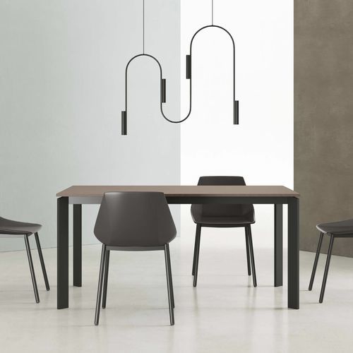 Table contemporaine - STAR / SHEL - ZALF spa - en métal / en mélaminé / avec piètement en métal peint