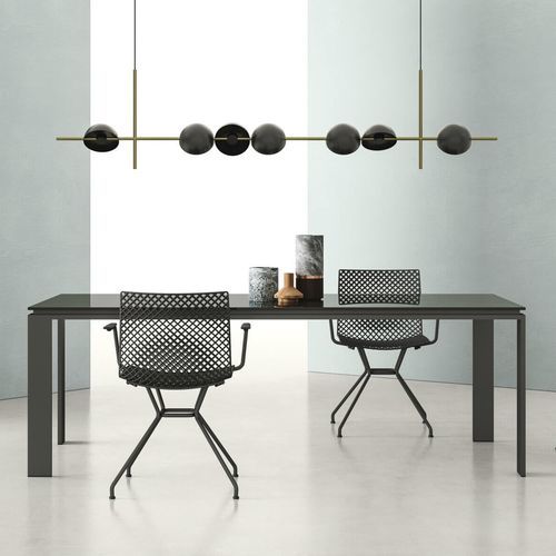 Table contemporaine - ANGOLO / FULLER - ZALF spa - en verre / en mélaminé / avec piètement en métal