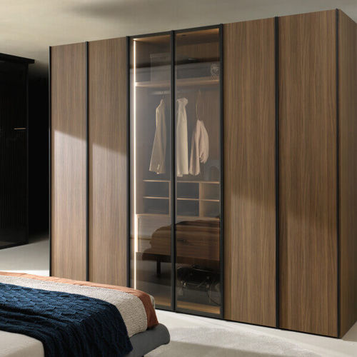 Armoire modulable - ALTERNA SM2072 - ZALF spa - contemporaine / en noyer / en verre fumé