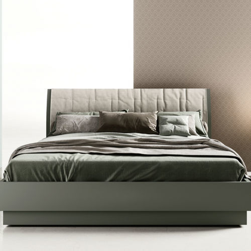 Lit double - BENT - ZALF spa - contemporain / avec tête de lit tapissée / tapissé