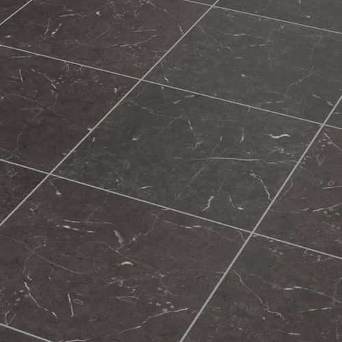 Revêtement de sol en PVC - KNIGHT TILE : T74 MIDNIGHT BLACK MARBLE - KARNDEAN - résidentiel / en dalles / lisse