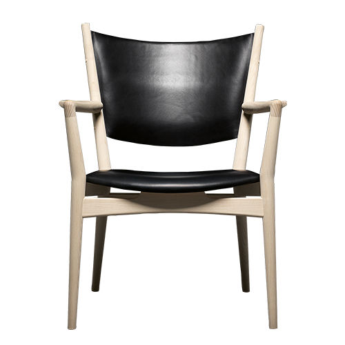 Chaise classique - pp240  - PP MØBLER - d'intérieur / en cuir / avec piètement en bois