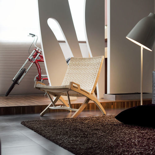 Fauteuil contemporain - pp512  - PP MØBLER - en fibre naturelle / en bois / pliant