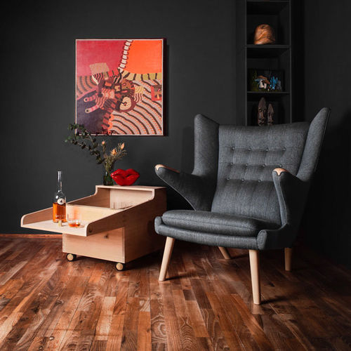 Fauteuil contemporain - pp19  - PP MØBLER - en tissu / en cuir / à oreilles