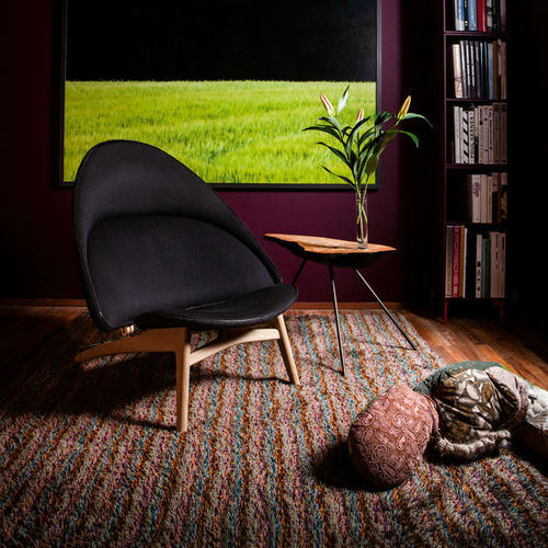 Fauteuil contemporain - pp530 - PP MØBLER - en tissu / en bois massif / avec dossier haut