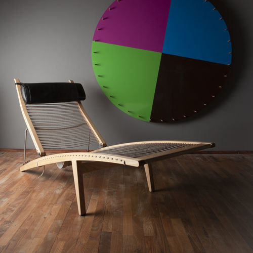 Chaise longue contemporaine - pp524  - PP MØBLER - en corde / en bois / d'extérieur