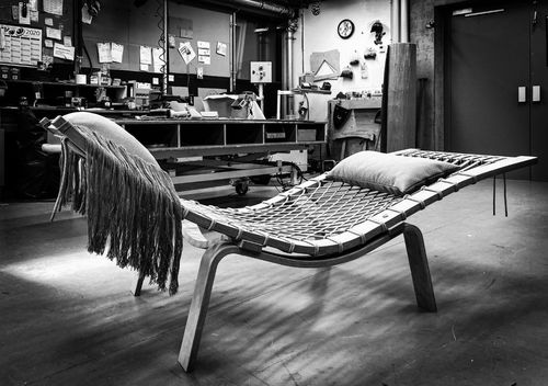 Chaise longue contemporaine - pp135  - PP MØBLER - en corde / en bois / 1 place
