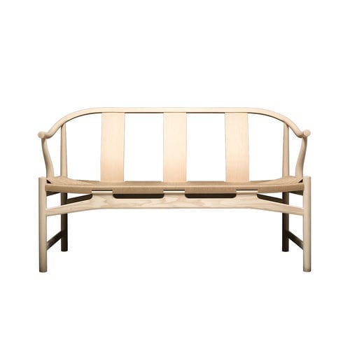 Banc contemporain - pp266 - PP MØBLER - en bois / en corde / avec dossier