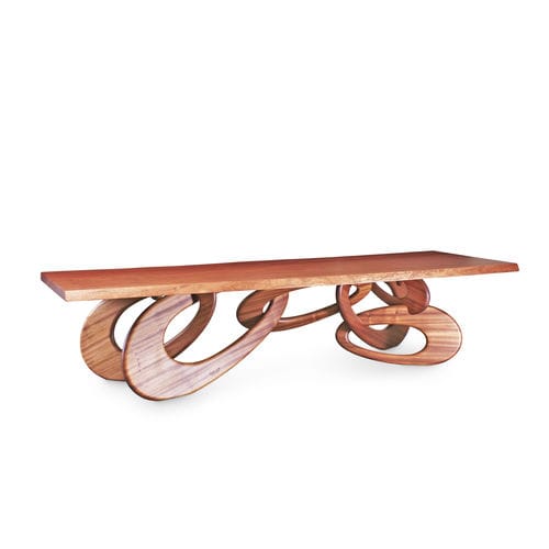 Table à manger contemporaine - CHAINED UP - Barberini & Gunnell - en bois massif / en acajou / rectangulaire