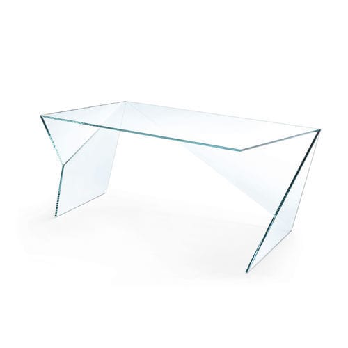 Bureau de direction - Origami - Barberini & Gunnell - sur pied / design original / en verre
