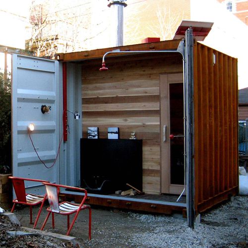 Sauna résidentiel - S-BOX - Castor - en bois / pour extérieur