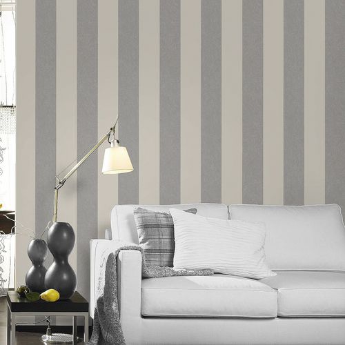 Papier peint contemporain - BELLEVILLE - Rasch - à rayures / baroque / non tissé