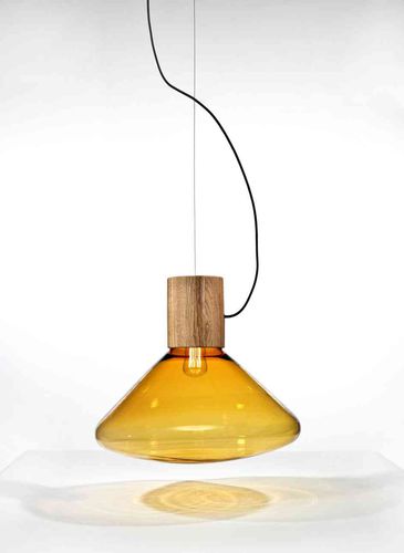 Suspension - MUFFINS: PC851, PC865 - BROKIS - en chêne / en verre soufflé / contemporaine