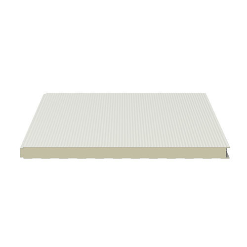 Panneau sandwich isolant de bardage - ISOBOX PLISSÈ - Isopan - pour mur / face métallique / âme en polyuréthane