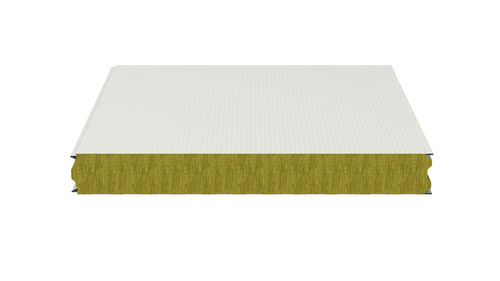 Panneau sandwich isolant de bardage - ISOFIRE WALL - Isopan - pour mur / face métallique / âme en laine de roche