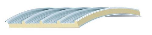 Panneau sandwich pour façade - PENTAR6 ASBESTOS - Italpannelli - face métallique / âme en mousse de polyuréthane