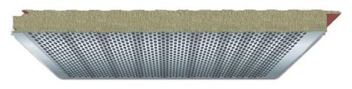 Panneau sandwich pour façade - TOP W.A. MINERAL  ACOUSTIC - Italpannelli - face métallique / âme en laine de roche