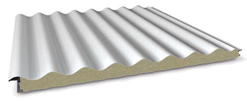 Panneau sandwich pour toiture - SUPER TOP W. SINUOUS MINERAL - Italpannelli - face métallique / âme en laine de roche