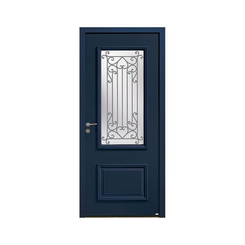 Porte d'entrée - COLOMBELLES - ZILTEN - en aluminium / battante / classique