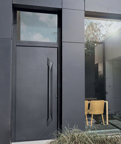 Porte d'entrée - K2 - ZILTEN - en aluminium / battante / contemporaine