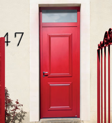 Porte d'entrée - PICTO 1 - ZILTEN - en aluminium / battante / classique