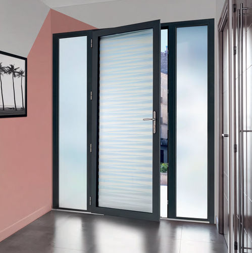 Porte d'entrée - CANDEL 78 - ZILTEN - en aluminium / battante / contemporaine
