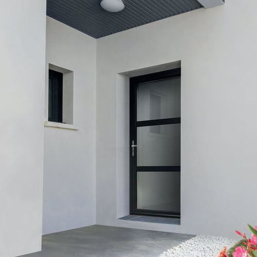 Porte d'entrée - CANDEL 58 - ZILTEN - en aluminium / battante / contemporaine