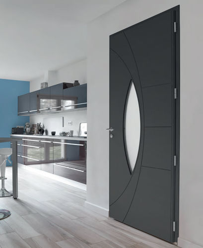 Porte d'entrée - ANTALYA DUO - ZILTEN - en chêne / en aluminium / en inox