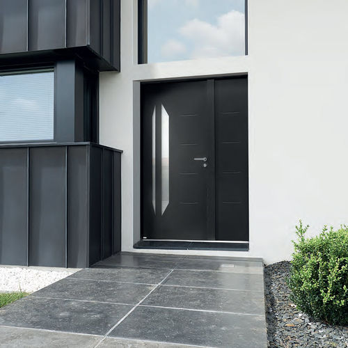 Porte d'entrée - IDRA - ZILTEN - en aluminium / battante / contemporaine