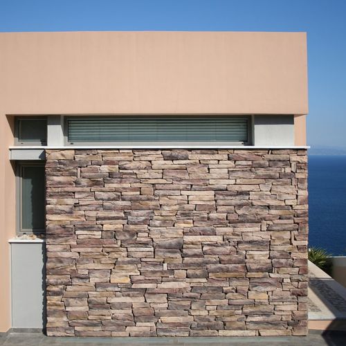 Parement en béton - CLASSIC : ISOLA BROWN - Mathios SA - extérieur / intérieur / texturé
