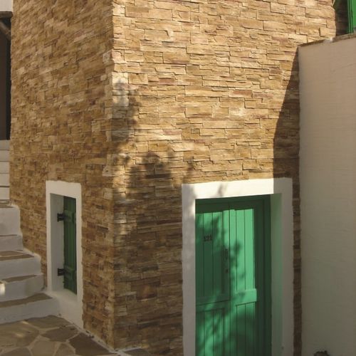 Parement en béton - CLASSIC : HIGHLAND GOLD - Mathios SA - extérieur / intérieur / aspect pierre