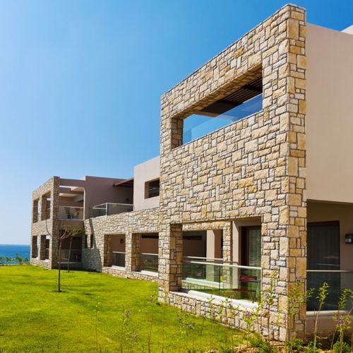 Parement en béton - CLASSIC : TUSCANY CHAMPAGNE - Mathios SA - extérieur / intérieur / texturé