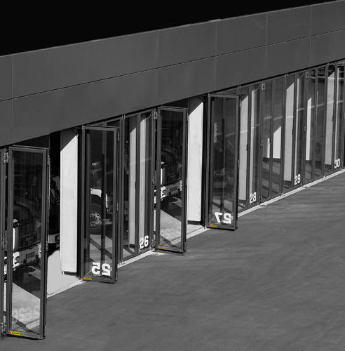 Porte industrielle pliante - K-VISION - KOPRON - en acier galvanisé / automatique / acoustique