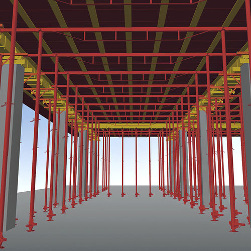 Échafaudage en métal - REBARS  - MARIO ORLANDO E FIGLI - en acier / en bois