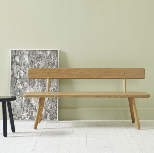 Banc contemporain - Back One - ANOTHER COUNTRY - en chêne / en frêne / avec dossier