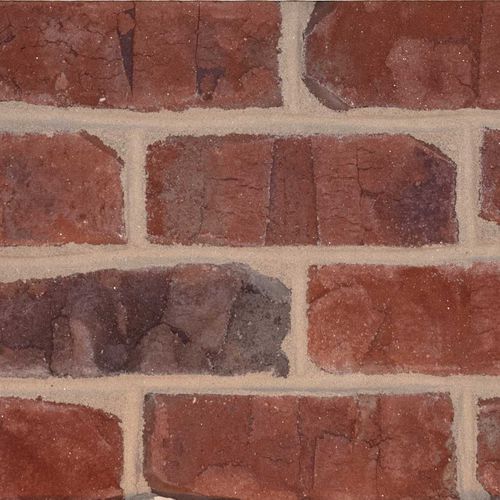 Brique pour façade - KENNON HOUSE - PINE HALL BRICK - pleine / rouge / bleue