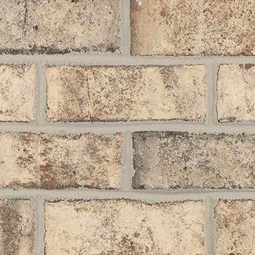 Brique pour façade - FRENCH MANOR - PINE HALL BRICK - pleine / marron / blanche