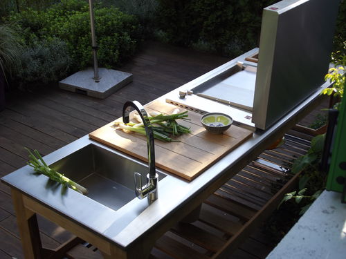 Cuisine de jardin - WINDOW MOUNTAIN - Lgtek coperture - contemporaine / en acier / en inox