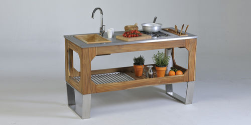Cuisine de jardin - WINDOW - Lgtek coperture - contemporaine / en acier / en inox