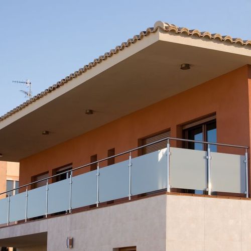 Garde-corps en inox - MD. OPAC - PIRBA - à panneaux en verre / d'extérieur / pour balcon