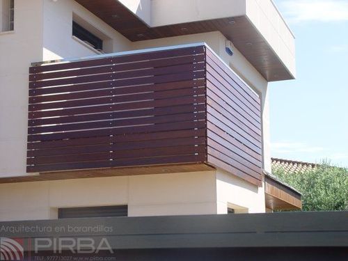 Garde-corps en inox - PIRBA - en bois / à barreaux / d'extérieur