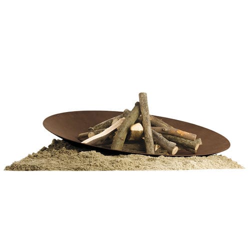 Brasero de jardin à bois - Discolo - Ak47 Design - en acier galvanisé / en acier corten / rond