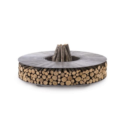 Brasero de jardin à bois - Zero texture - Ak47 Design - en fer / en inox brossé / aluminium