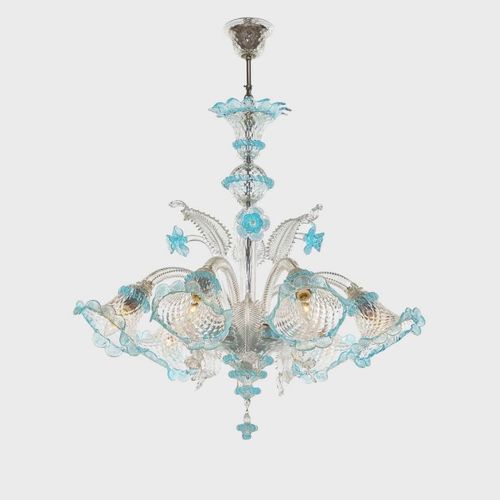 Lustre classique - ATENA - Sogni di Cristallo - en verre de Murano / en verre soufflé / 6 ampoules