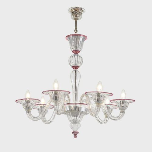 Lustre classique - PROTEO - Sogni di Cristallo - en verre de Murano / en verre soufflé / 6 ampoules