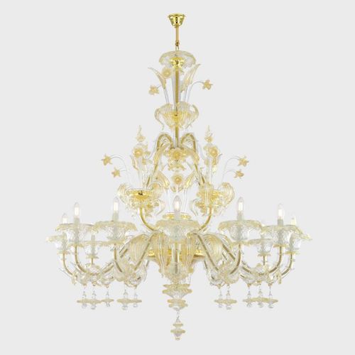 Lustre classique - CA' REZZONICO GRAN BALLO  - Sogni di Cristallo - en verre de Murano / en verre soufflé / 6 ampoules
