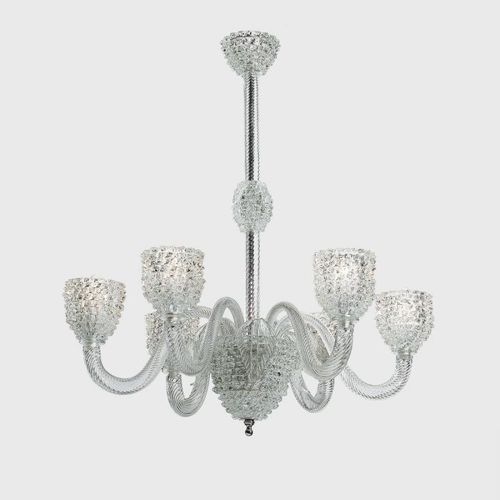 Lustre classique - GAUDENTE - Sogni di Cristallo - en verre de Murano / en verre soufflé / 6 ampoules
