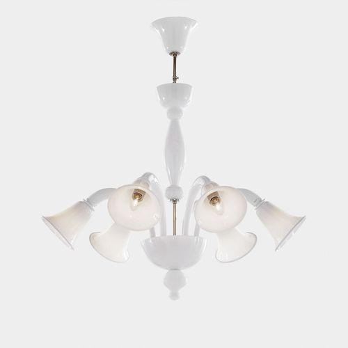 Lustre contemporain - BOREALIS DOWNWARD  - Sogni di Cristallo - en verre de Murano / 6 ampoules / 8 ampoules