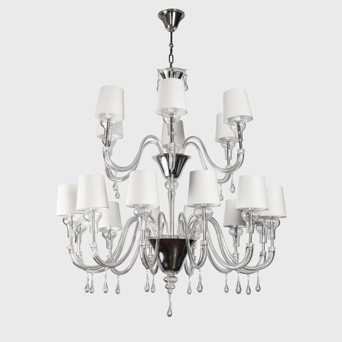 Lustre contemporain - KANDY - Sogni di Cristallo - en verre de Murano / en tissu / professionnel