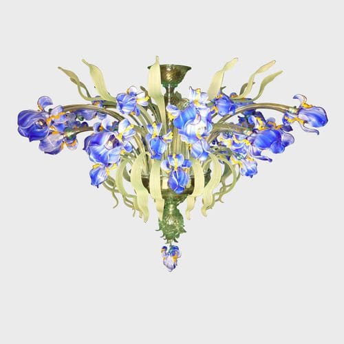 Plafonnier classique - VAN GOGH IRIS ORIGINAL EDITION - Sogni di Cristallo - en verre soufflé / en verre de Murano / à LED